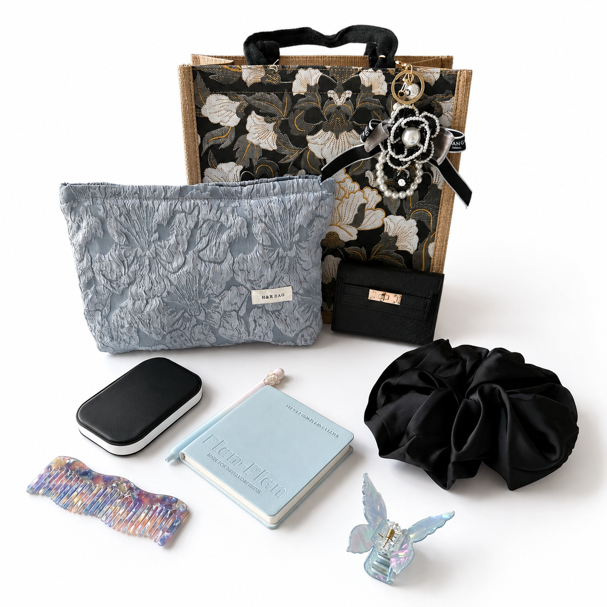 Midnight Bloom Bundle – 10-Piece Tote & Everyday Essentials Set