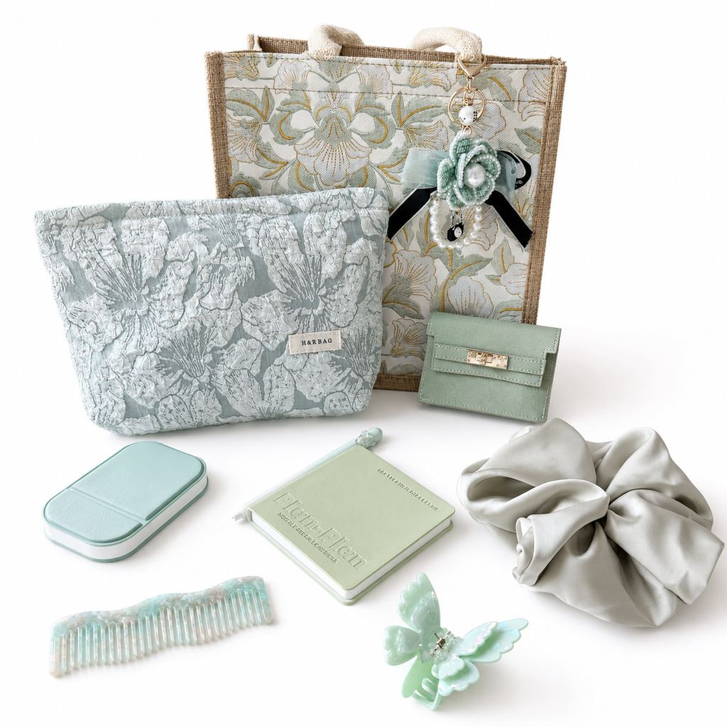 Sage Bloom Bundle – 10-Piece Tote & Everyday Essentials Set